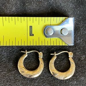 Tiny gold hoop earrings #1